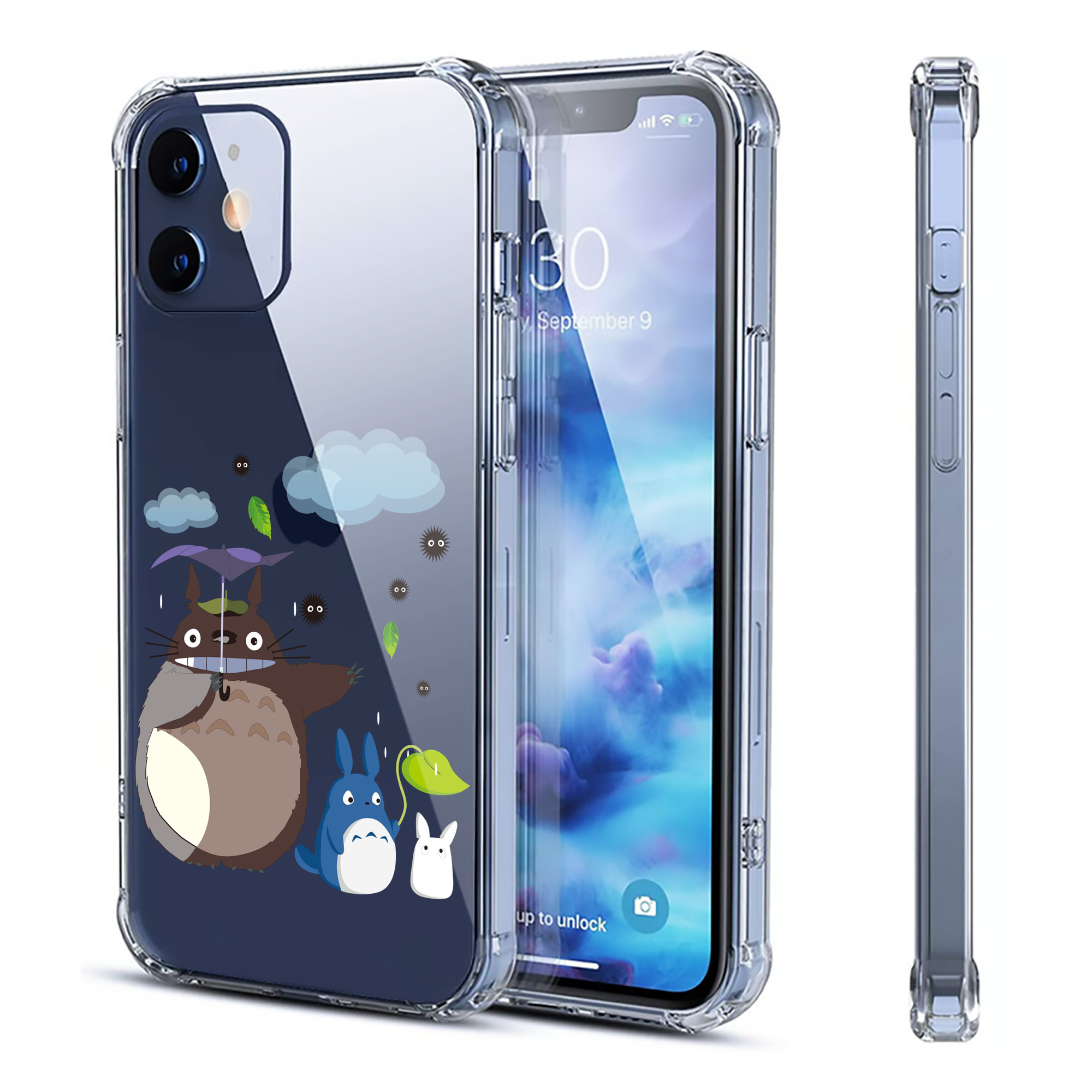 （画像用） となりのトトロ 草壁メイ 草壁サツキ My Neighbor Totoro Satsuki Kusakabe Mei Kusakabe 【iPhone 12シリーズ対応】透明スマホケース（クリアソフトケース）